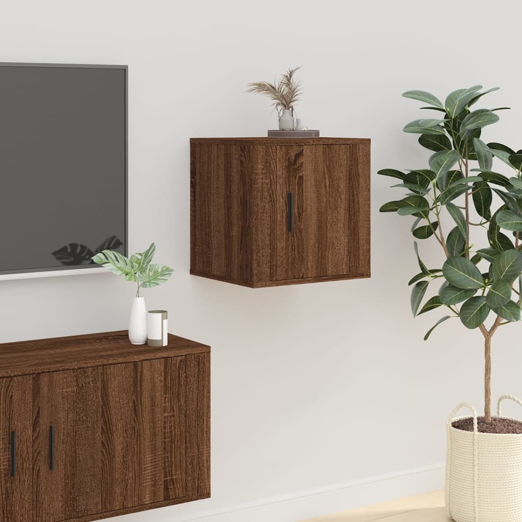 Wall Mounted TV Cabinet Brown Oak 40x34,5x40 cm - Direct Imports