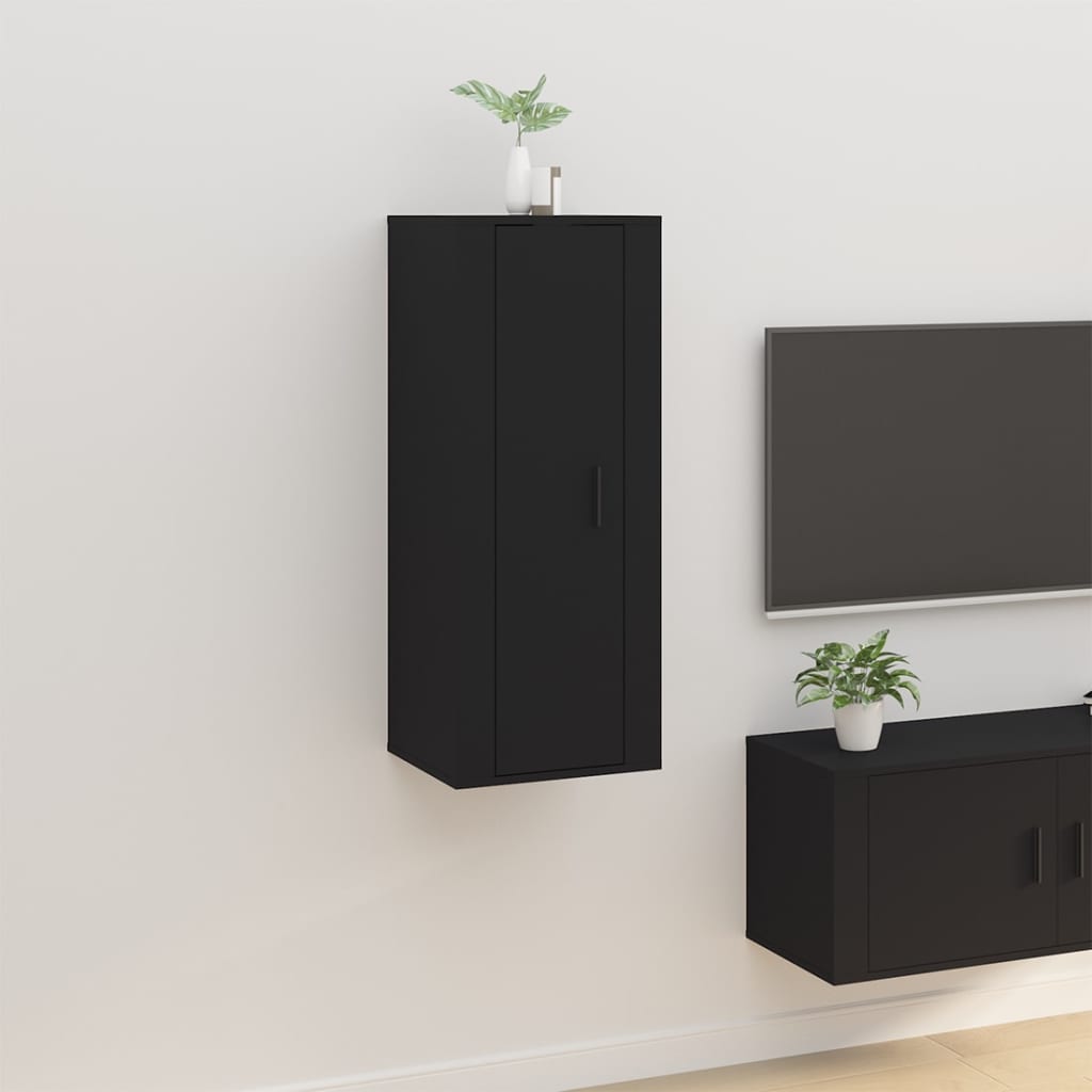 Wall Mounted TV Cabinet Black 40x34,5x100 cm - Casper Homes