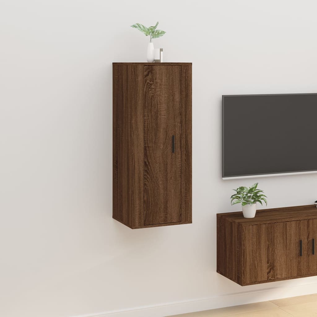 Wall Mounted TV Cabinet Brown Oak 40x34,5x100 cm - Merlin Deals