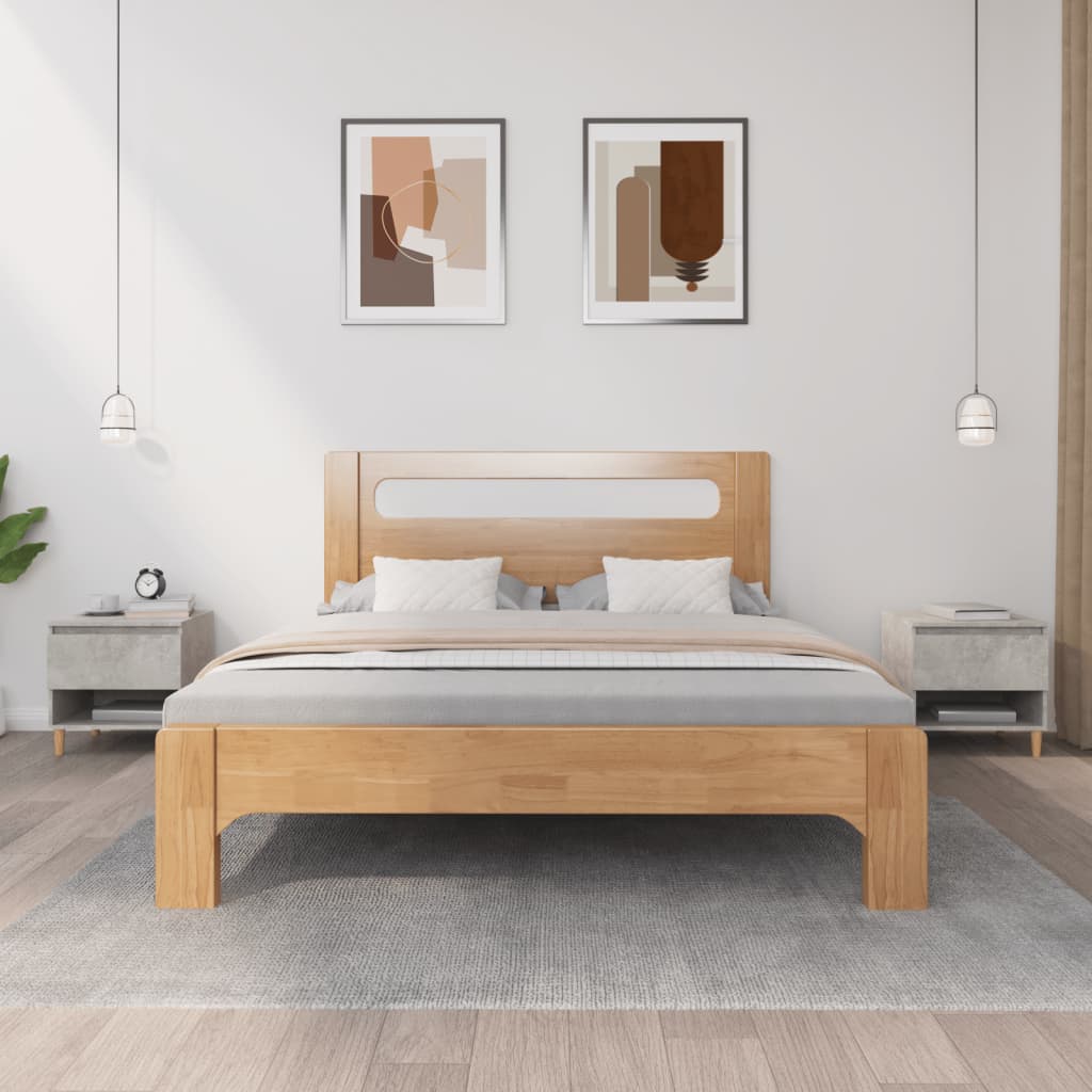 Bedside Table - CHARLOT 2 Piece Nightstand Concrete Grey 50cm - The Home Maker