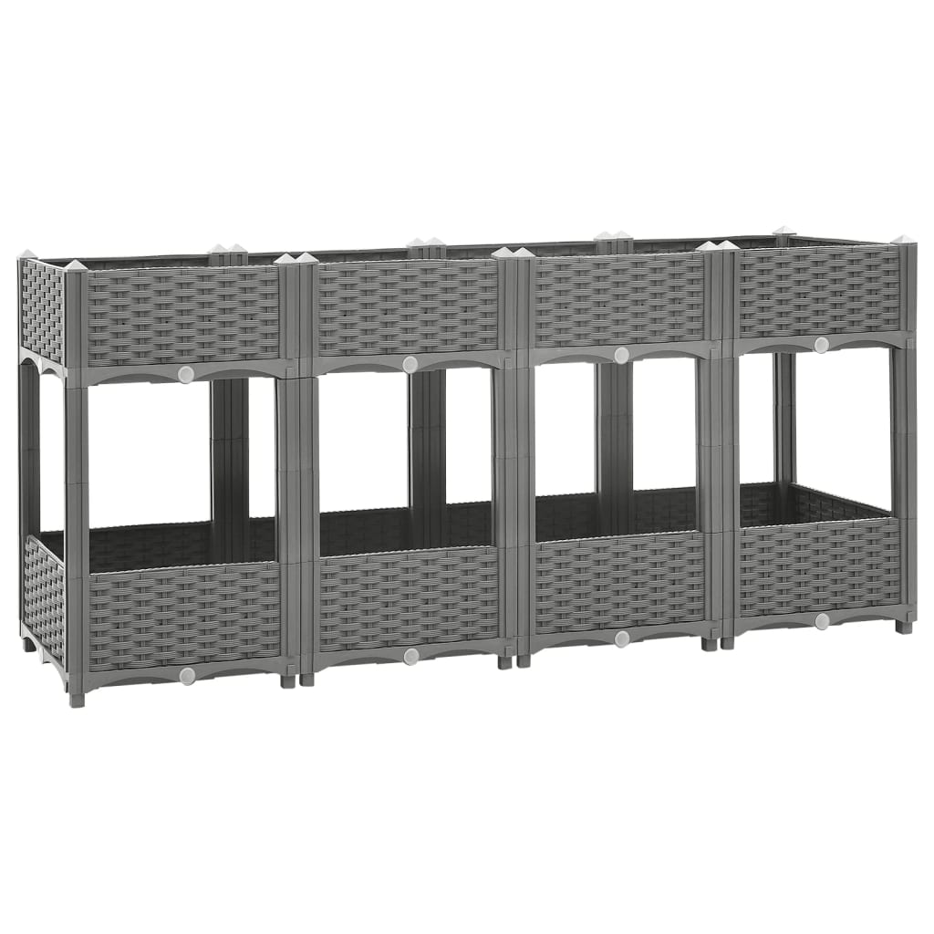 Raised Bed 160x40x71 cm Polypropylene - The Home Maker