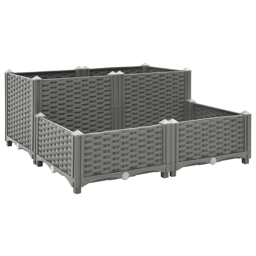 Raised Bed 80x80x38 cm Polypropylene - Unbeatable Bargains