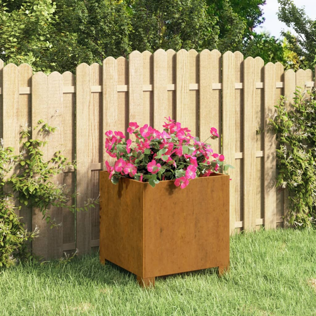 Planter with Legs Rusty 32x30x33 cm Corten Steel - Merkel Designers