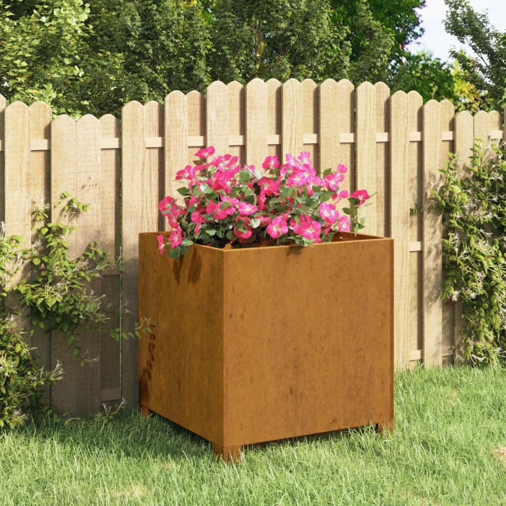 Planter with Legs Rusty 42x40x43 cm Corten Steel - Casper Homes
