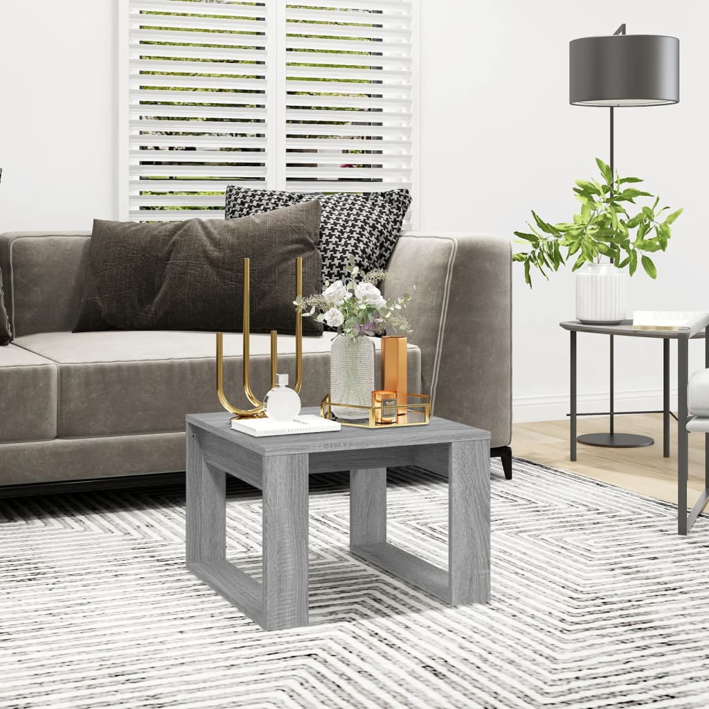 Side Table Grey Sonoma 50x50x35 cm Engineered Wood - Unbeatable Bargains