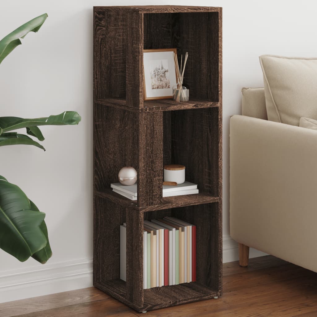 Corner Cabinet Brown Oak 33x33x100 cm Engineered Wood - Merlin Deals