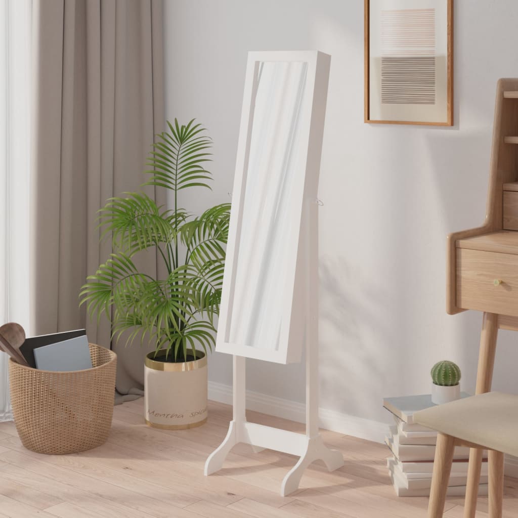 Free-Standing Mirror White 34x37x146 cm - Tyrell & Tyrell