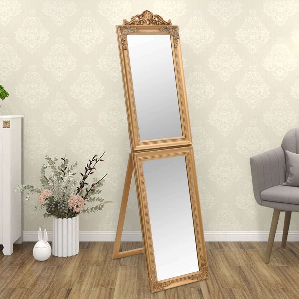 Free-Standing Mirror Gold 45x180 cm - Style and Chic