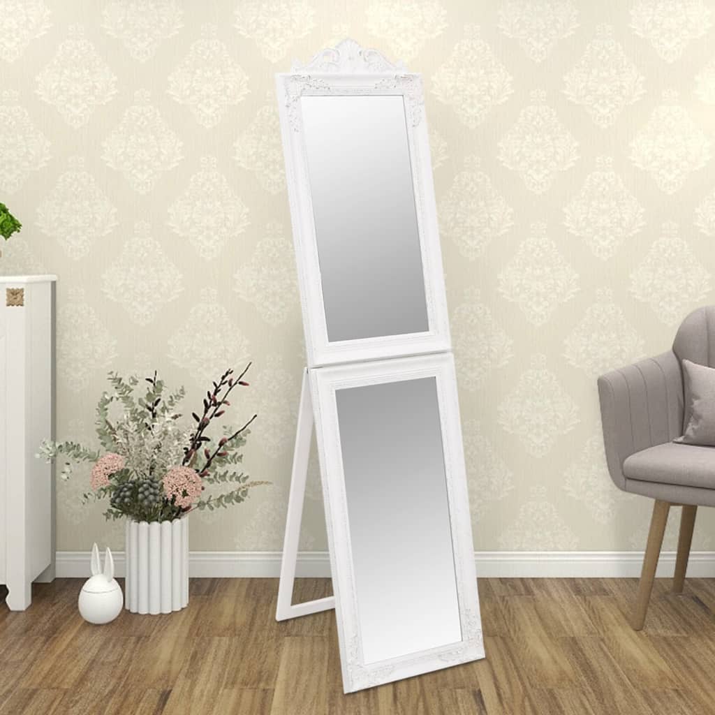 Free-Standing Mirror White 50x200 cm - Merlin Deals