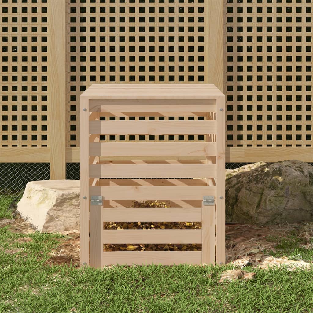 Composter 63.5x63.5x77.5 cm Solid Wood Pine - Design Hut