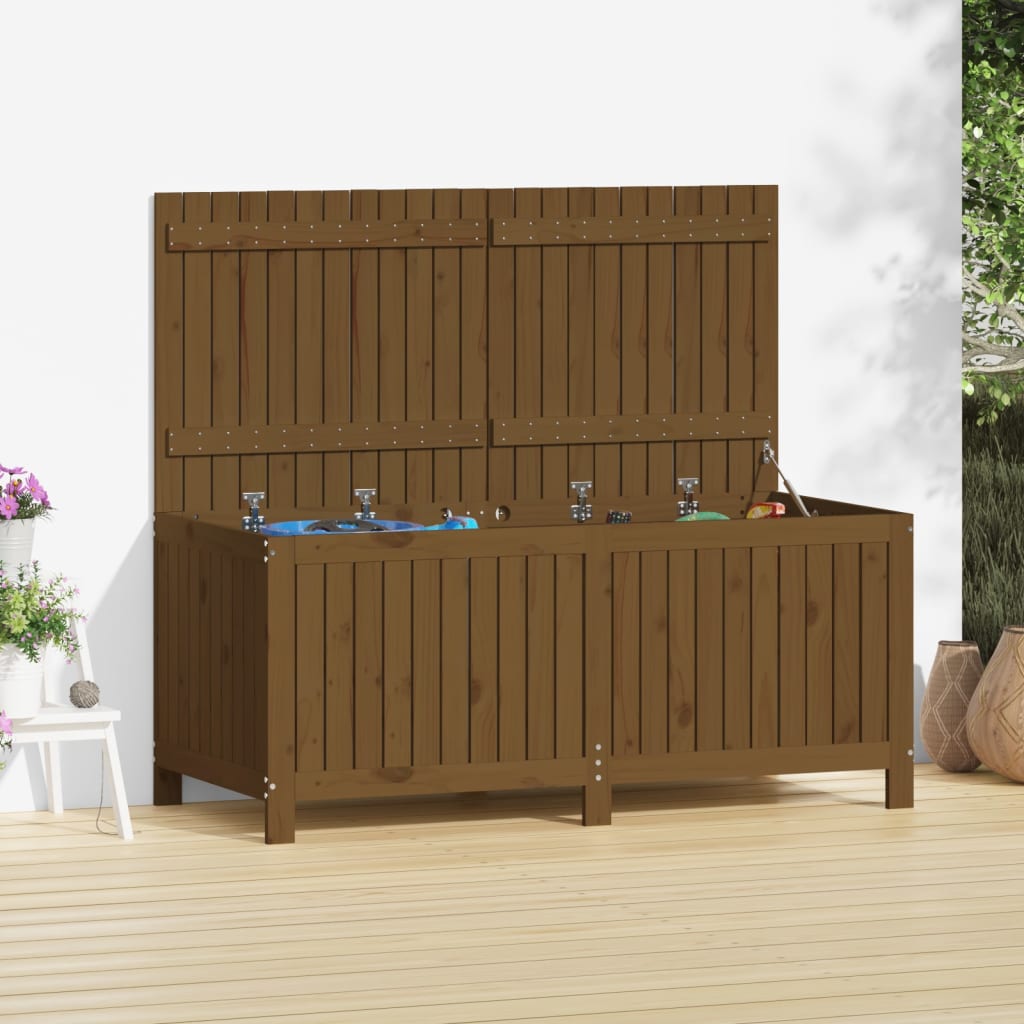 Garden Storage Box Honey Brown 147x68x64 cm Solid Wood Pine - Sid & Sam