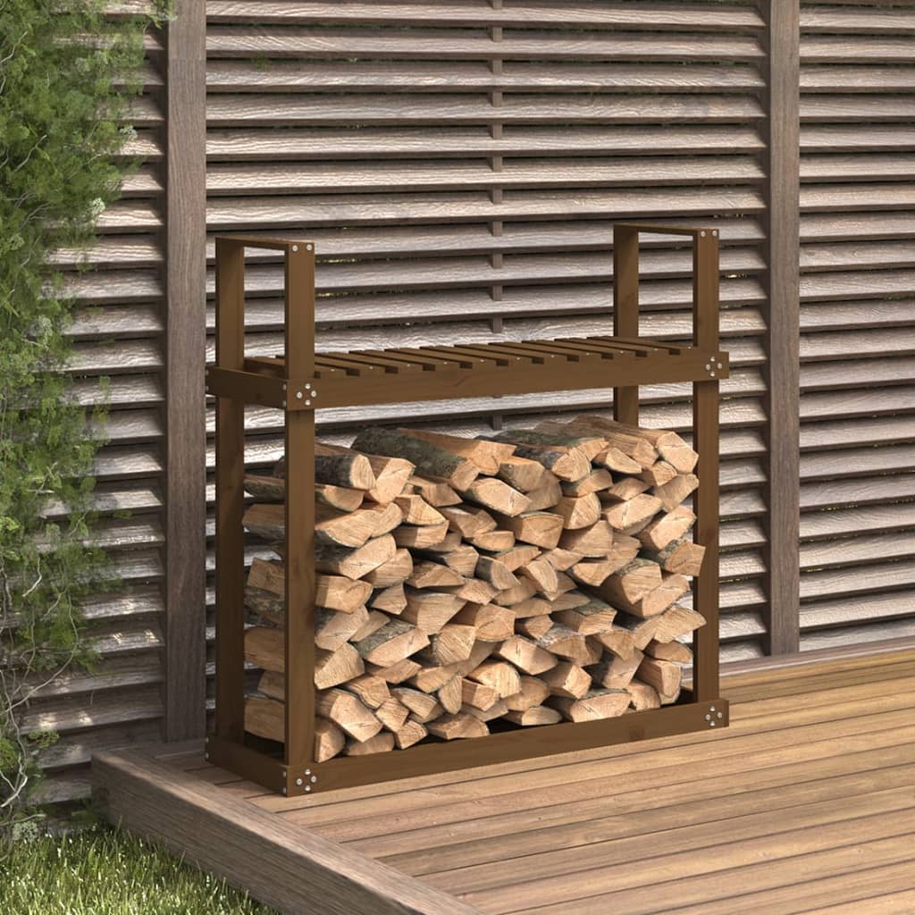 Firewood Rack Honey Brown 110x35x108.5 cm Solid Wood Pine - Style and Chic