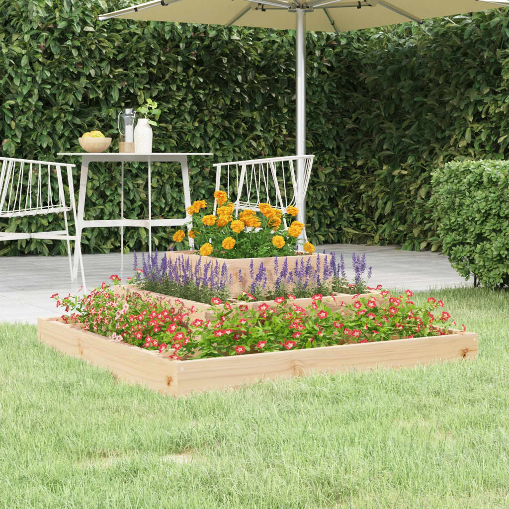 Planter 80x80x27 cm Solid Wood Pine - Unbeatable Bargains