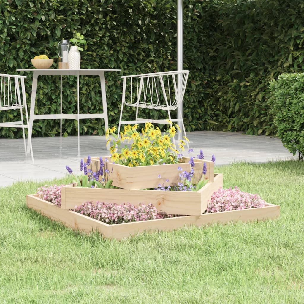Planter 83x83x27 cm Solid Wood Pine - Brittle & Co