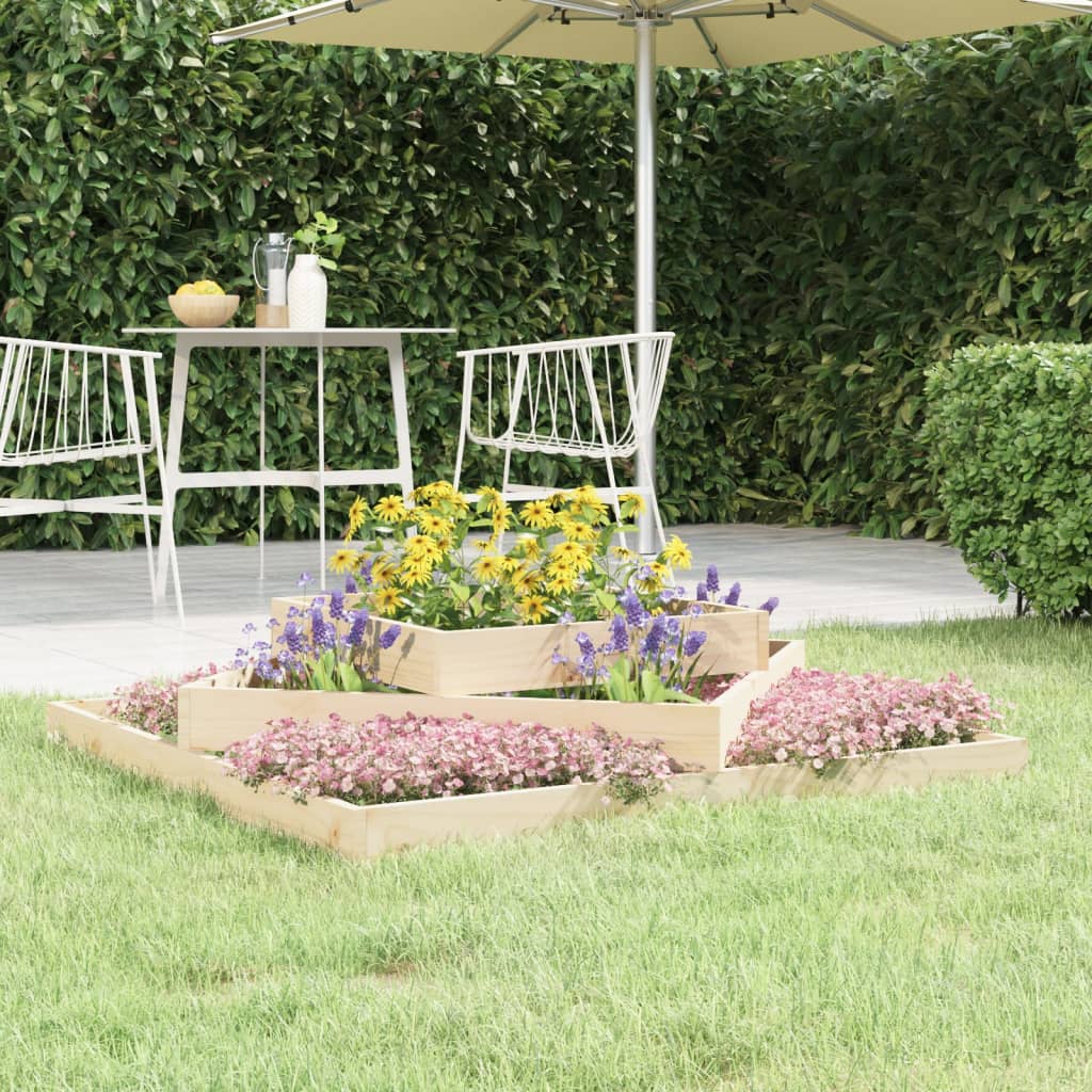 Planter 112x112x27 cm Solid Wood Pine - Unbeatable Bargains
