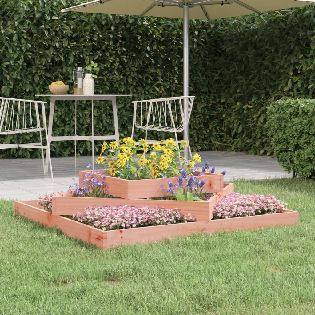 Planter 112x112x27cm Solid Wood Douglas - Brittle & Co