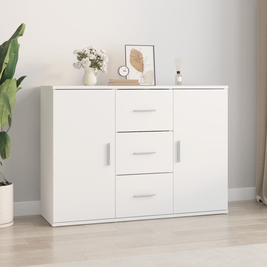 Sideboard White 91x29.5x65 cm Engineered Wood - The Home Maker