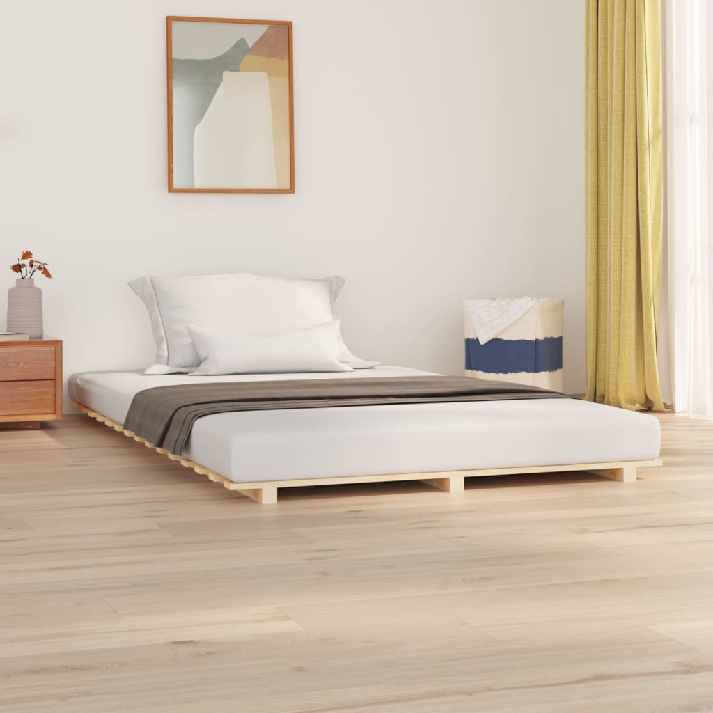 Bed Frame 150x200 cm King Size Solid Wood Pine - Merkel Designers