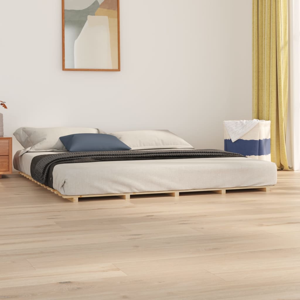 Bed Frame 180x200 cm Super King Solid Wood Pine - Millennium Furniture