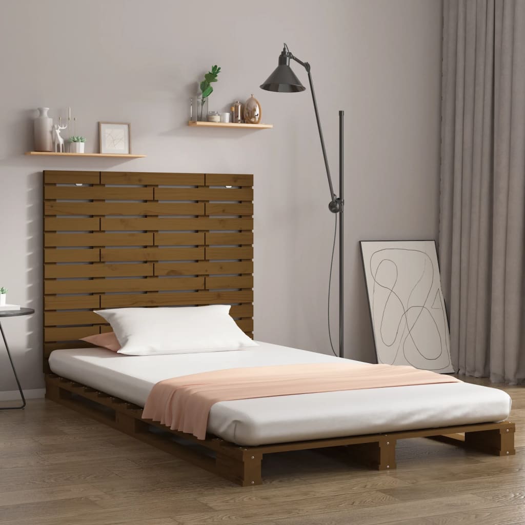 Wall Headboard Honey Brown 146x3x91.5cm Solid Wood Pine - Casper Homes