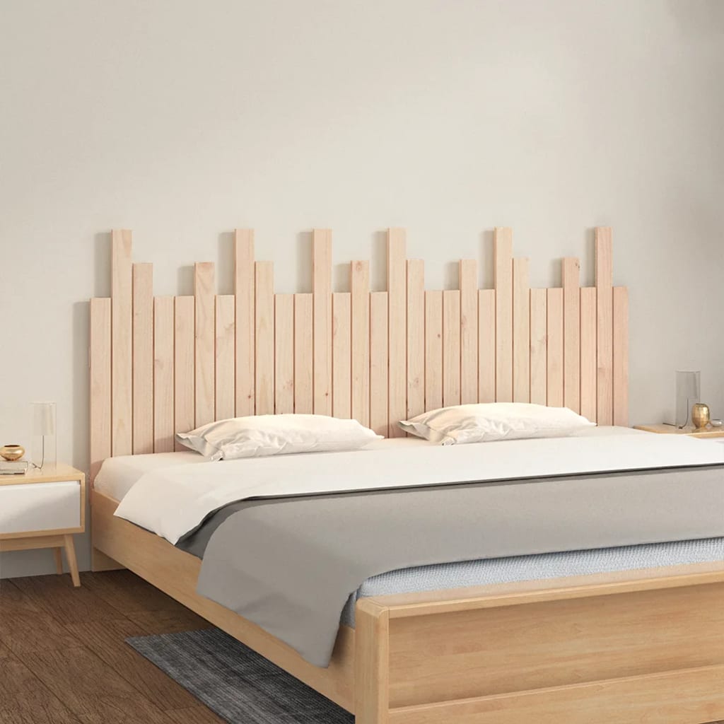 Wall Headboard 185x3x80cm Solid Wood Pine - Unbeatable Bargains
