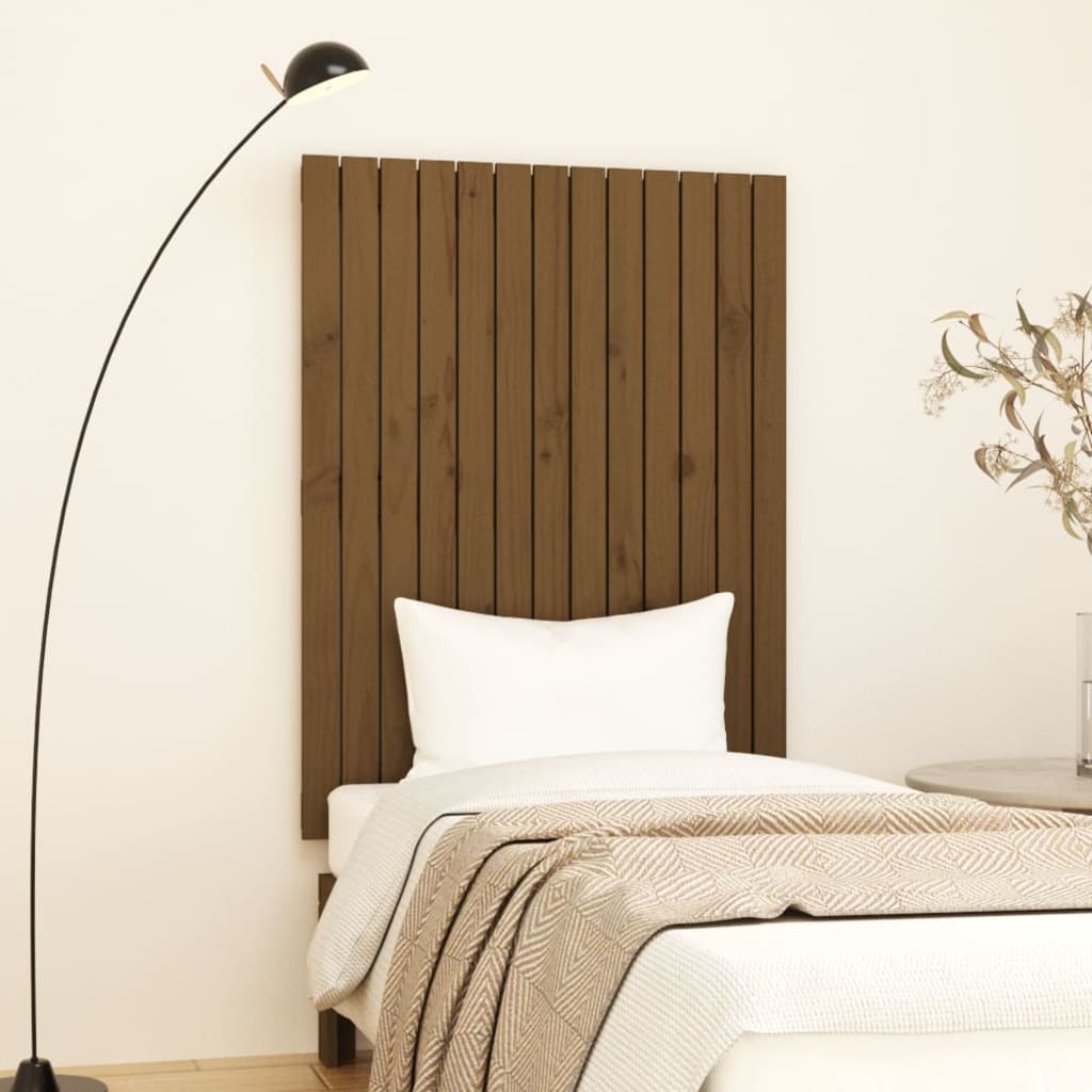 Wall Headboard Honey Brown 82.5x3x110cm Solid Wood Pine - Casper Homes