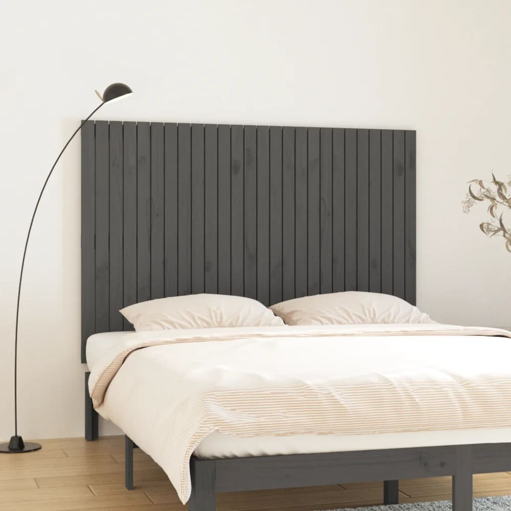 Wall Headboard Grey 166x3x110cm Solid Wood Pine - Millennium Furniture