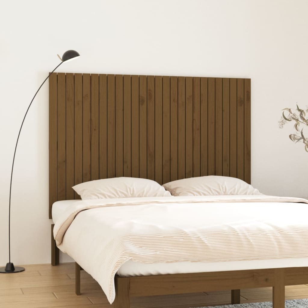 Wall Headboard Honey Brown 166x3x110cm Solid Wood Pine - Casper Homes