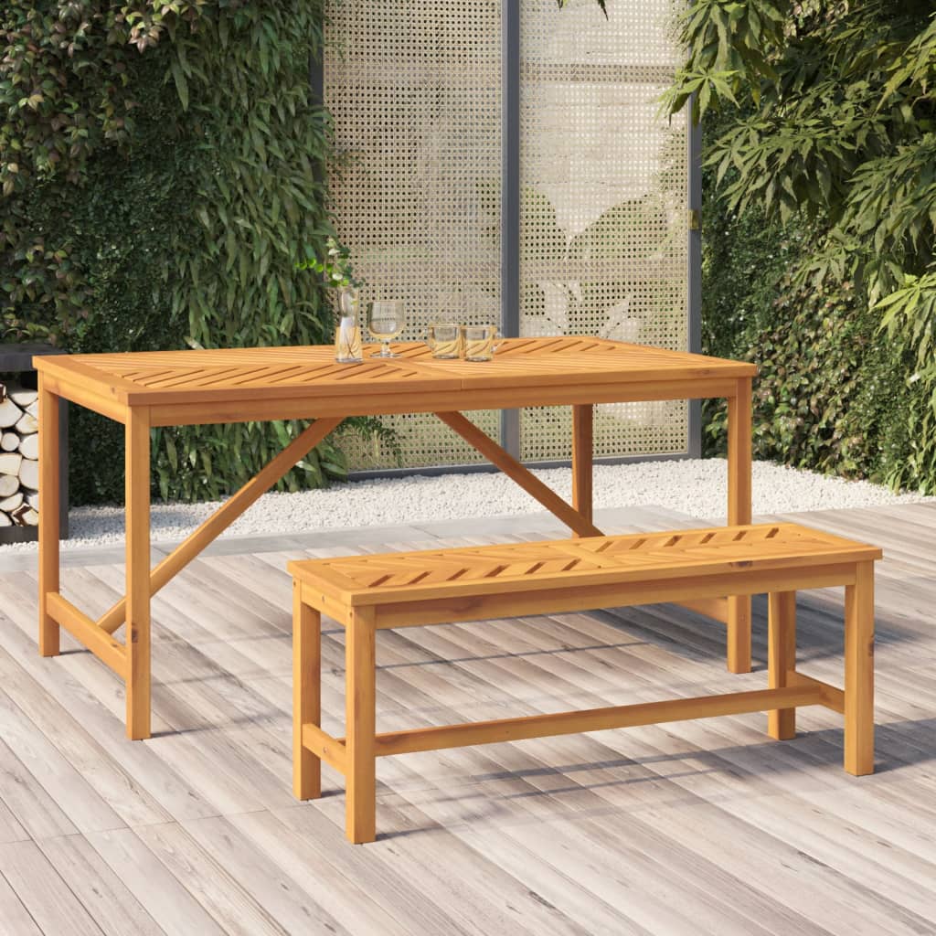 Garden Bench 110 cm Solid Wood Acacia - Decor Base