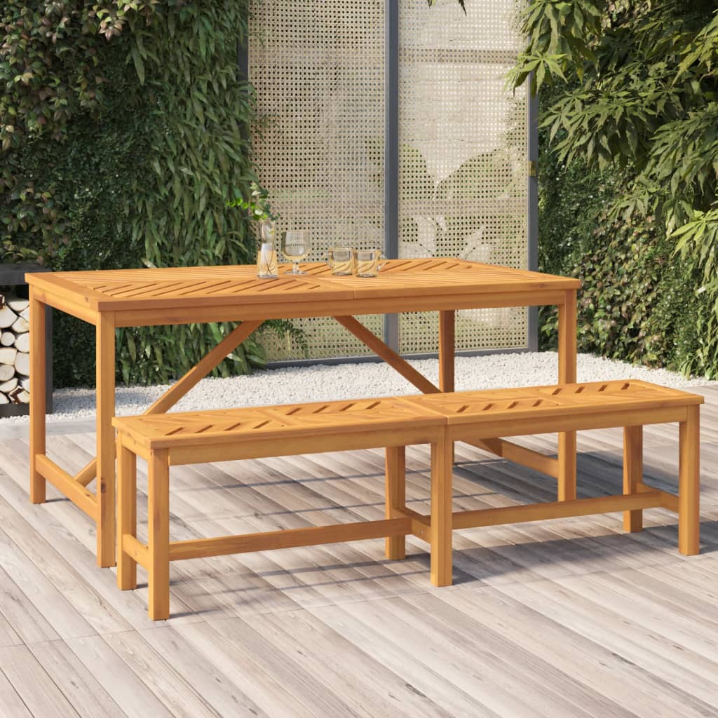 Garden Dining Table 150x90x74 cm Solid Wood Acacia - Style and Chic