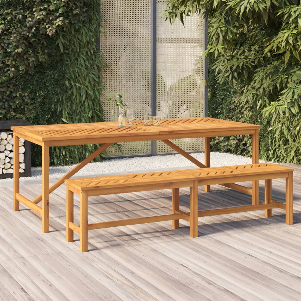 Garden Dining Table 200x90x74 cm Solid Wood Acacia - Unbeatable Bargains