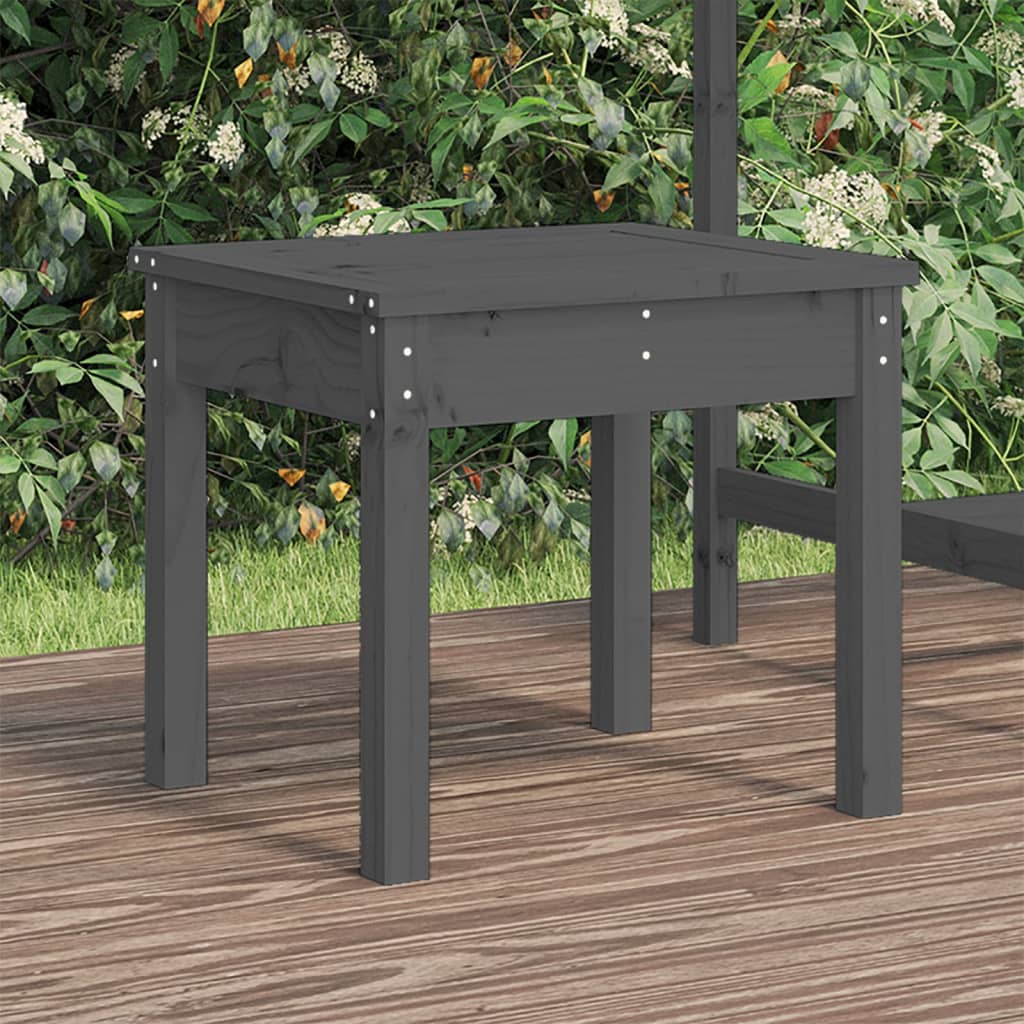 Garden Bench Grey 50x44x45 cm Solid Wood Pine - Casper Homes