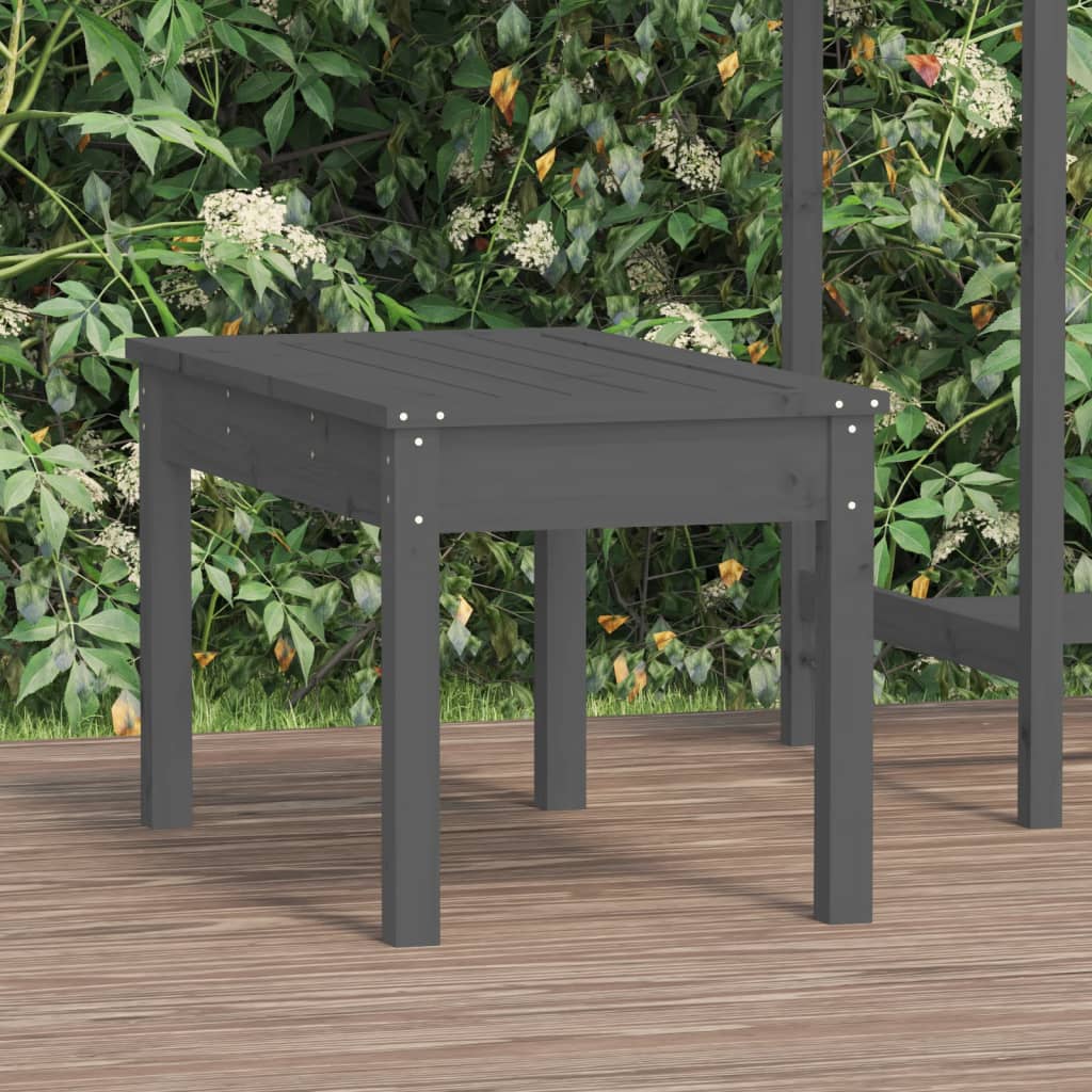 Garden Bench Grey 80x44x45 cm Solid Wood Pine - Design Hut