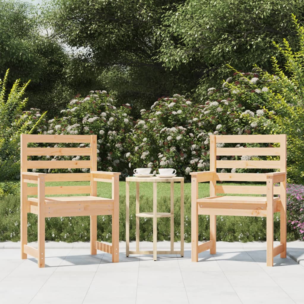 Garden Chairs 2 pcs 60x48x91 cm Solid Wood Pine - Casper Homes