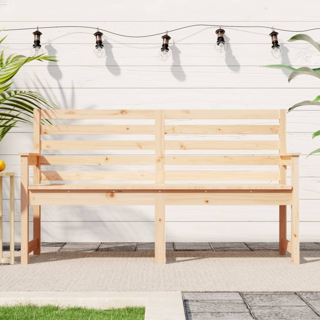Garden Bench 159.5x48x91.5 cm Solid Wood Pine - Millennium Furniture