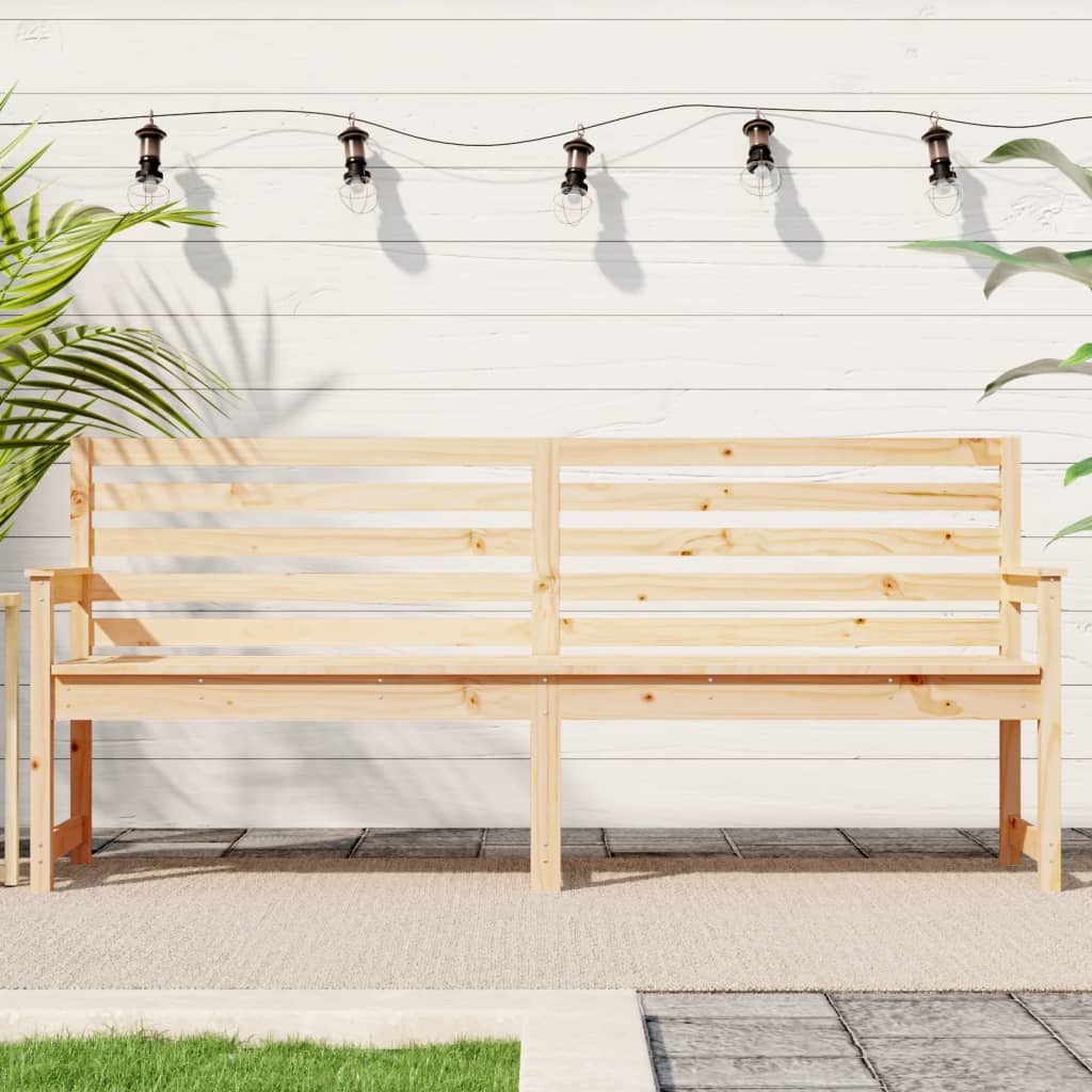 Garden Bench 203.5x48x91.5 cm Solid Wood Pine - Unbeatable Bargains