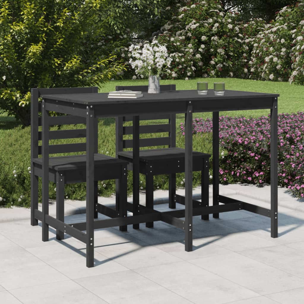 Garden Table Grey 159.5x82.5x110 cm Solid Wood Pine - Merlin Deals