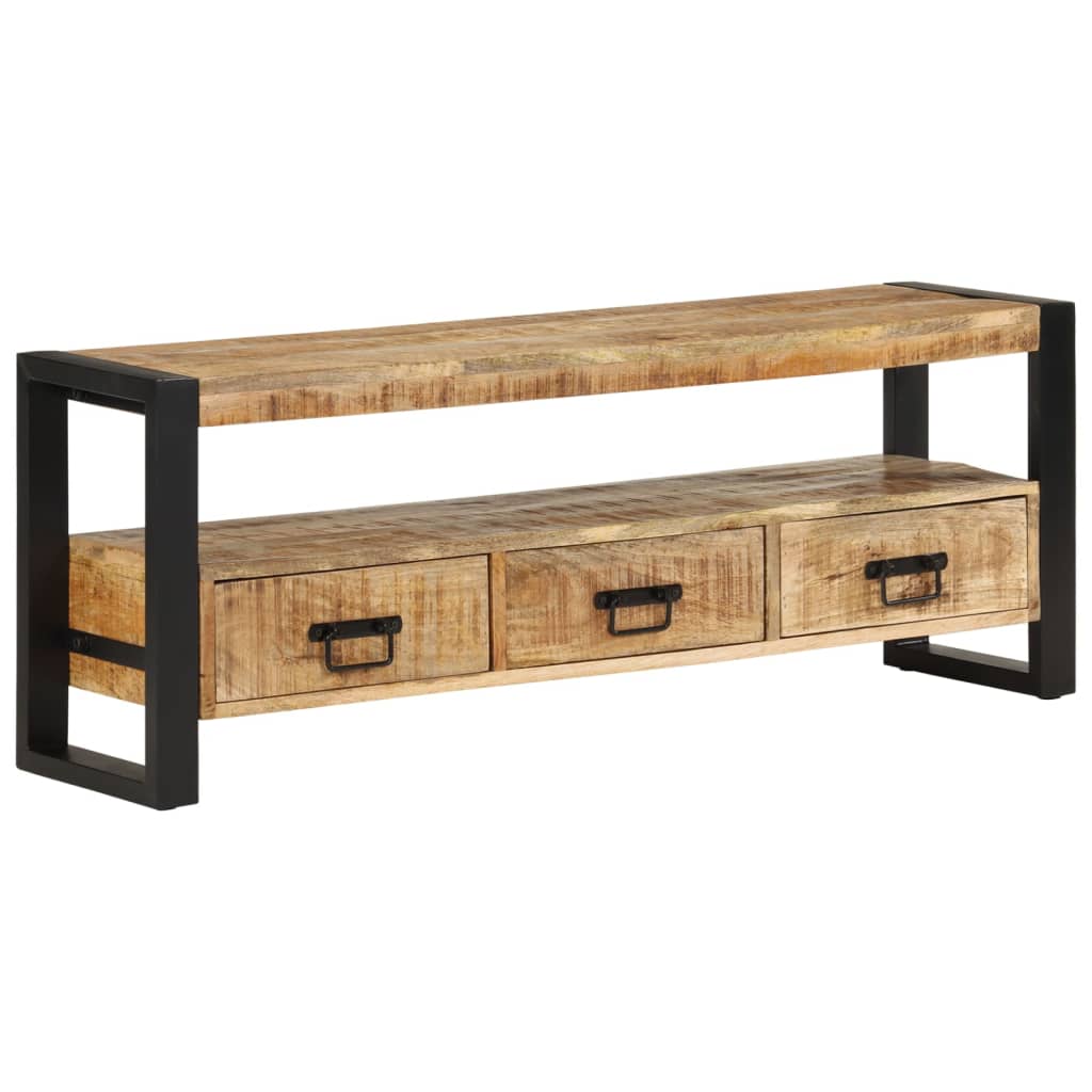 TV Cabinet 120x30x45 cm Solid Wood Mango - Unbeatable Bargains