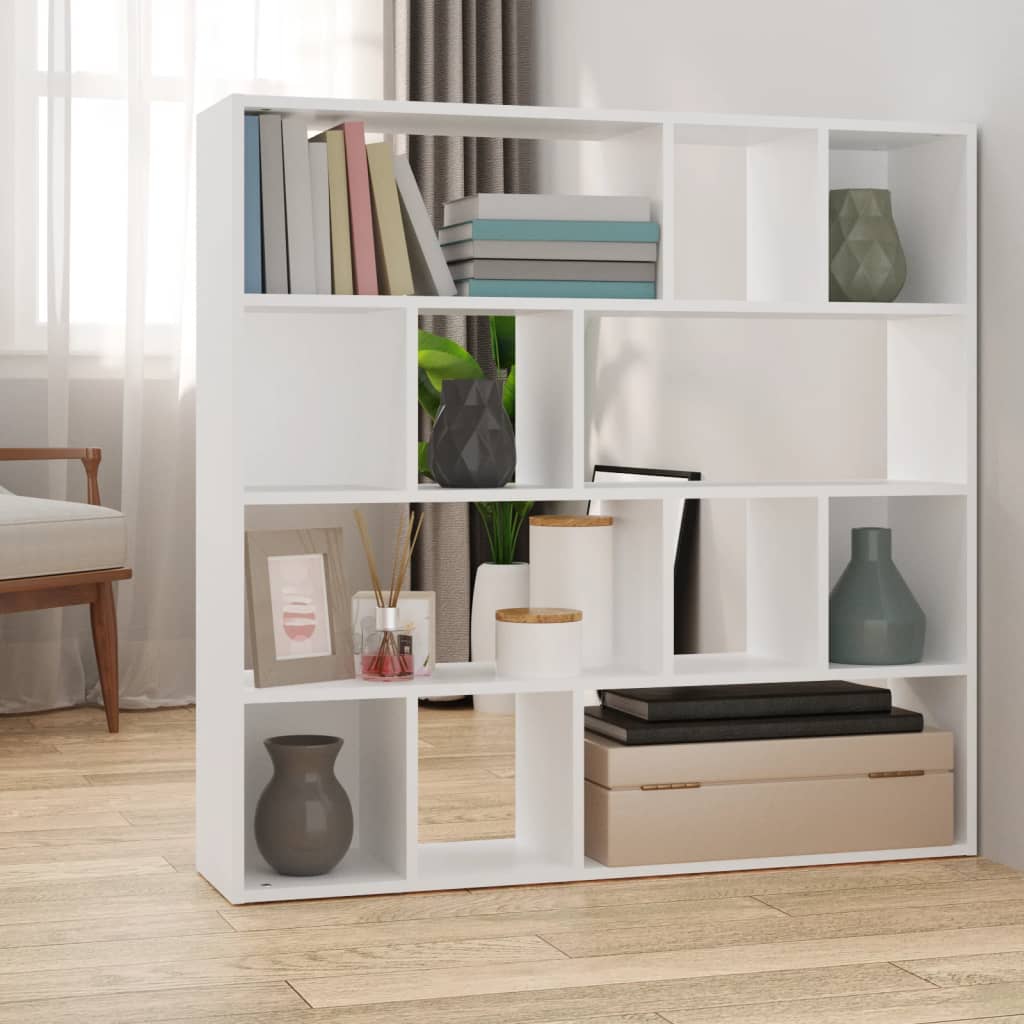 Book Cabinet/Room Divider White 105x24x102 cm - Brittle & Co