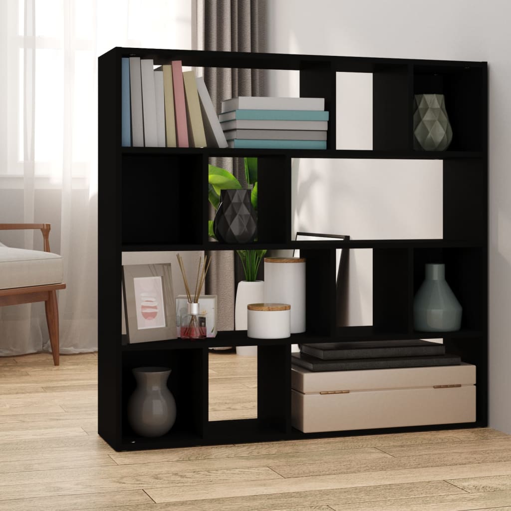 Book Cabinet/Room Divider Black 105x24x102 cm - Unbeatable Bargains