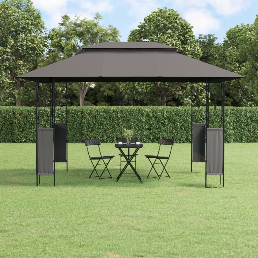 Gazebo with Roof Anthracite 400x300x270 cm Steel - Casper Homes