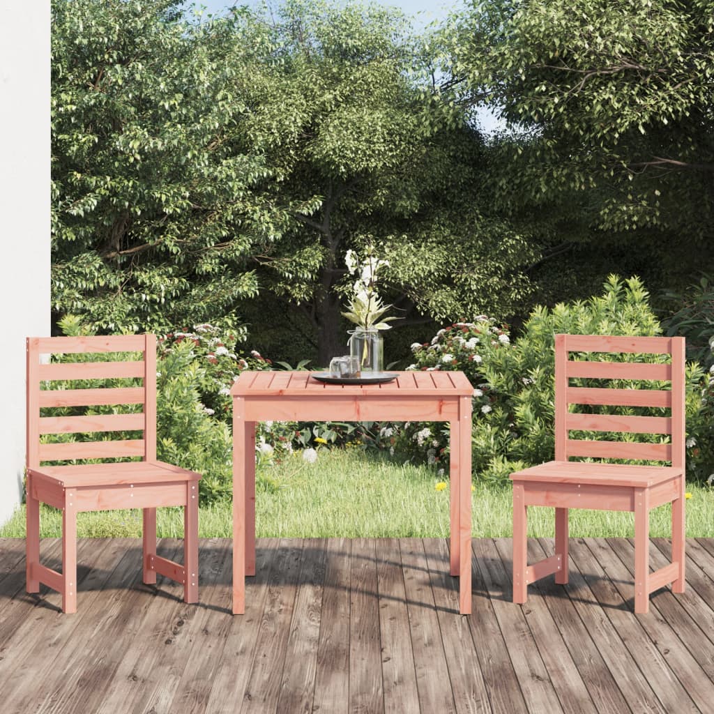 3 Piece Garden Bistro Set Solid Wood Douglas - Merkel Designers