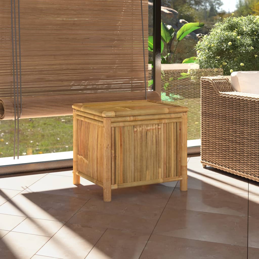 Garden Storage Box 60x52x55cm Bamboo - Decor Base