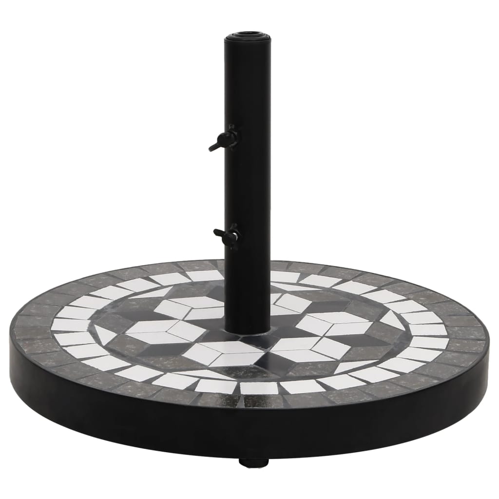 Parasol Base Black and White Round 12 kg - R and M Furniture
