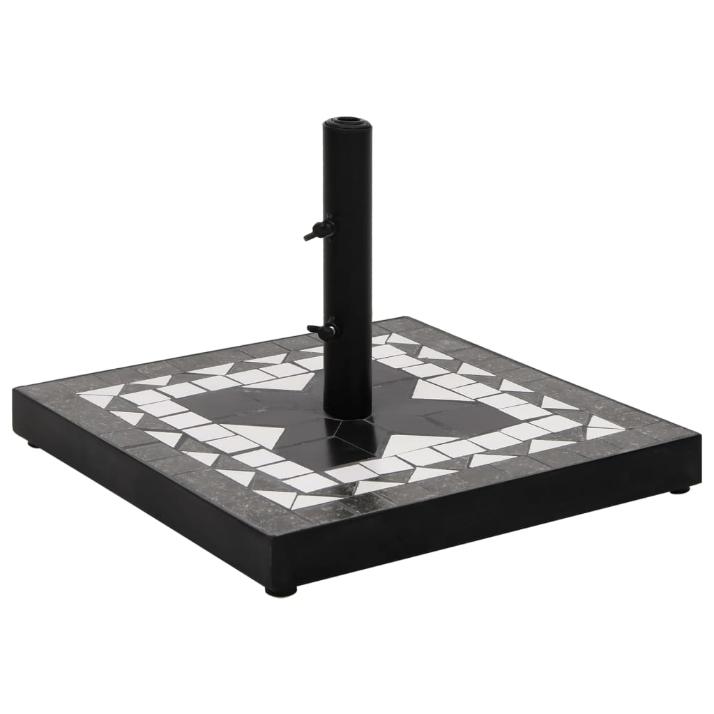 Parasol Base Black and White Square 12 kg - Merkel Designers