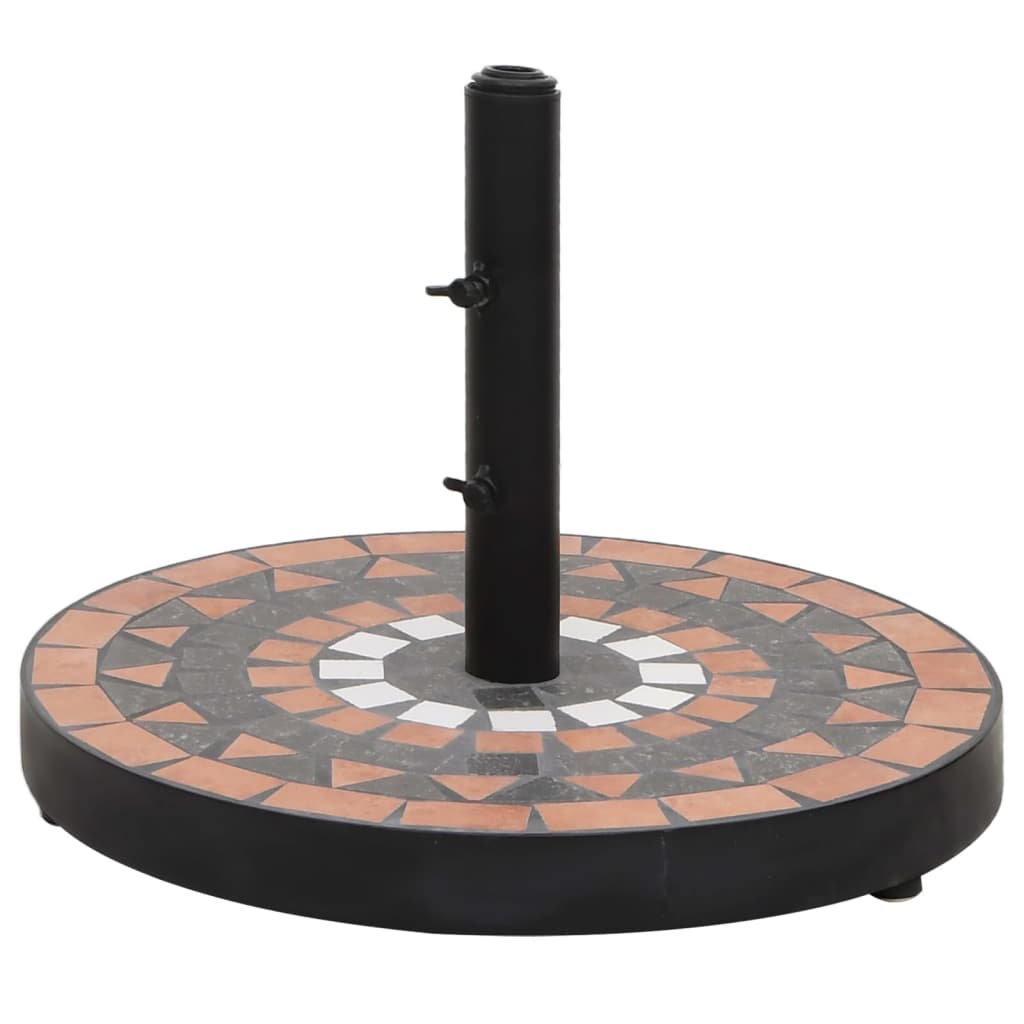 Parasol Base Terracotta and White Round 12 kg - Decor Base
