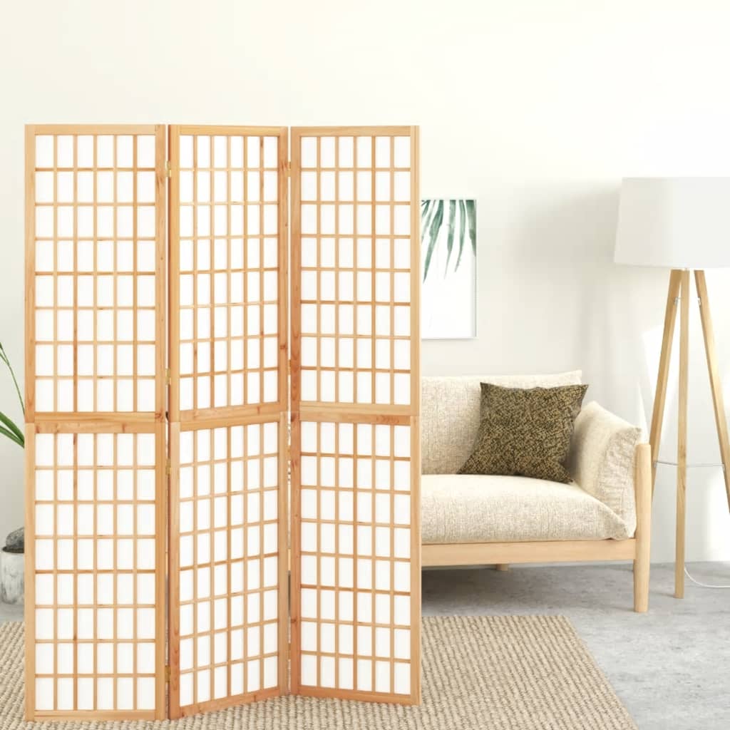Folding 3-Panel Room Divider Japanese Style 120x170 cm - Millennium Furniture