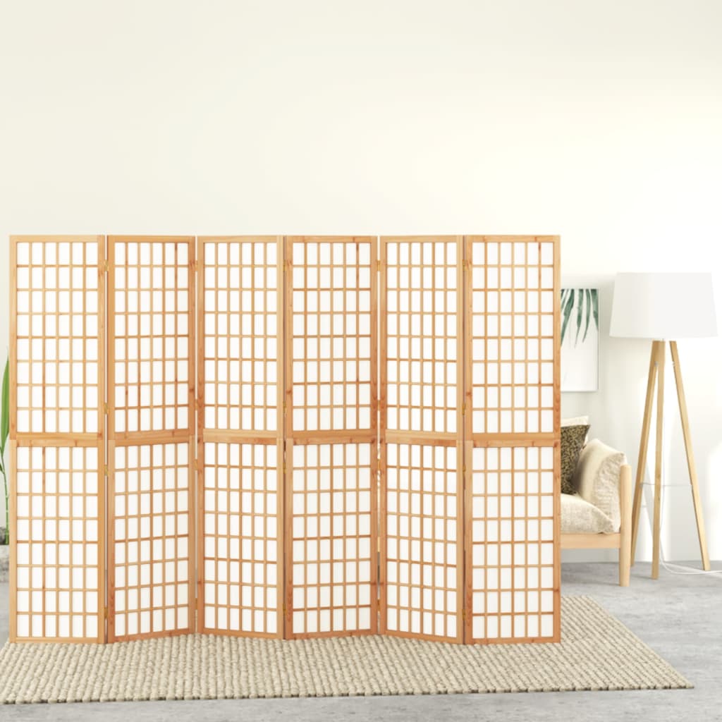 Folding 6-Panel Room Divider Japanese Style 240x170 cm - Sid & Sam