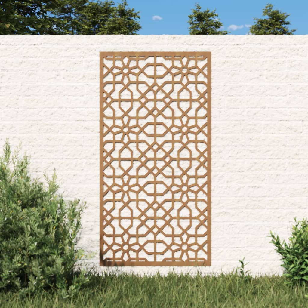 Garden Wall Decoration 105x55 cm Corten Steel Moorish Design - The Home Maker
