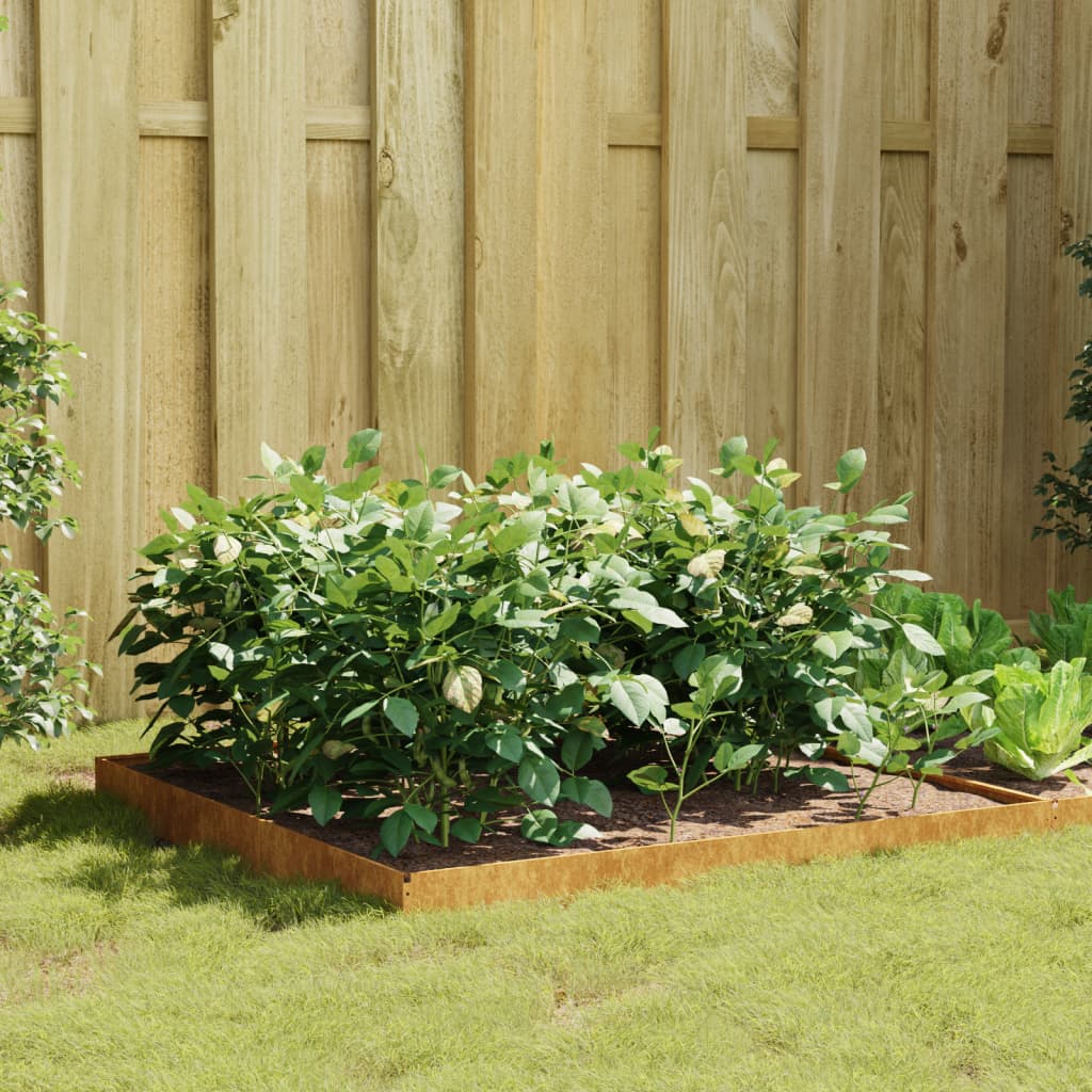 Garden Raised Bed 100x100x18.5 cm Corten Steel - Brittle & Co